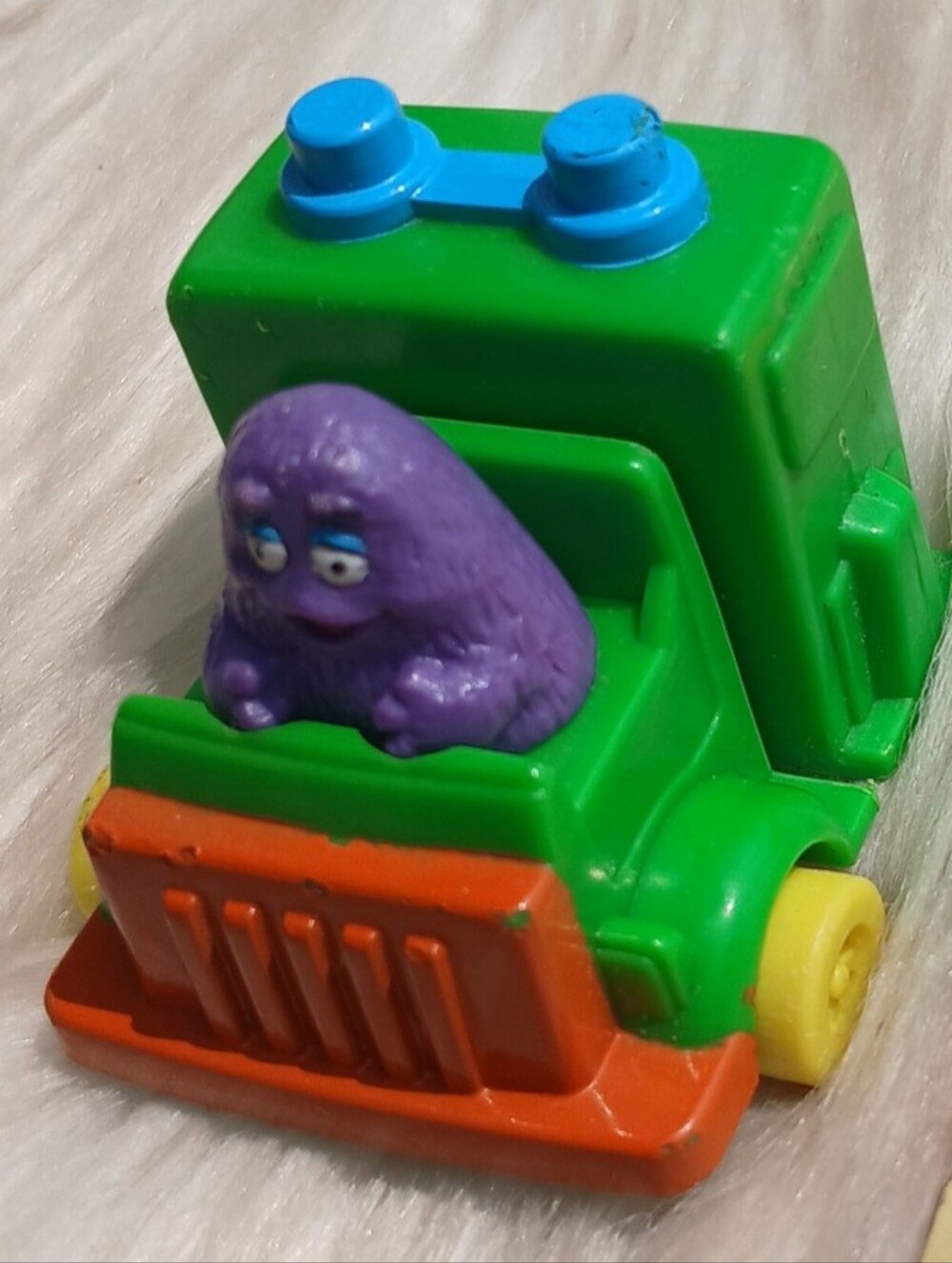 Vintage Grimace McDonald's Car Happy Meal Toy 90s 1990s Figure Kids Purple retro